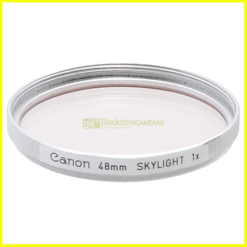 48mm. Filtro Skylight 1x Canon innesto a vite M55. Vintage Sky light lens filter