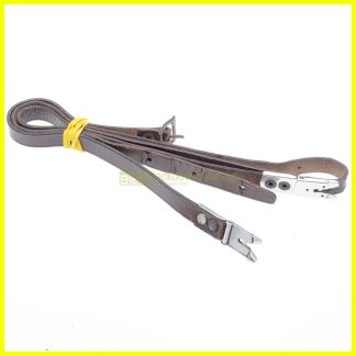 Tracolla originale in cuoio Rollei per fotocamere biottica Rolleiflex. Marrone.