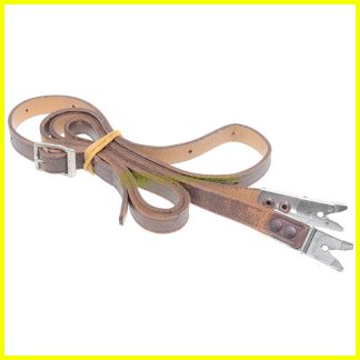 Tracolla originale in cuoio per fotocamere biottica Rollei Rolleiflex. Marrone.