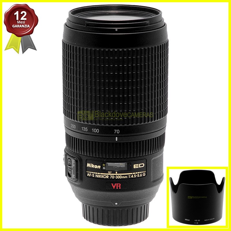Nikon AF-S zoom Nikkor 70/300mm f4,5-5,6 ED VR G Obiettivo Nikon AF-S zoom Nikkor 70/300mm f4,5-5,6 ED VR G Obiettivo