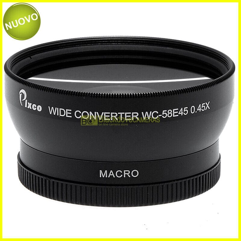 Objectif Macro Grand Angle 0,45X Pour Objectif 58 Mm - Grossissement Rapproché Et Champ élargi, Pour Photos Produit Ou Paysage