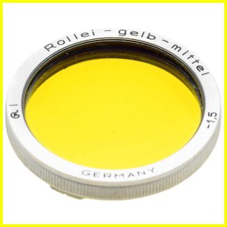 Filtro giallo Rollei Gelb Mittel 1,5 per biottica Rolleiflex yellow filter bay I