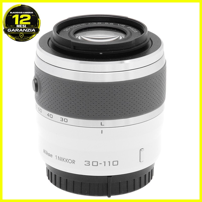 Nikon 30‑110mm VR CX Tele Zoom Bianco per fotocamere Mirrorless Serie 1 1 Nikon 30‑110mm VR CX Tele Zoom Bianco per fotocamere Mirrorless Serie 1