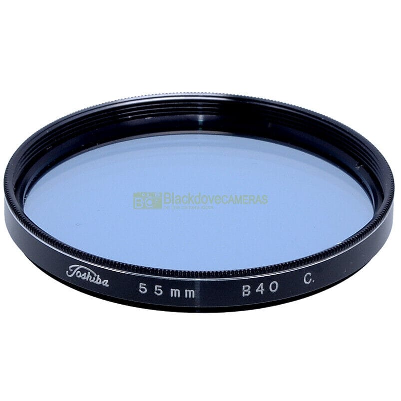 55mm Filtro conversione colore blu B40 Toshiba innesto a vite M55 Blue filter - immagine 2