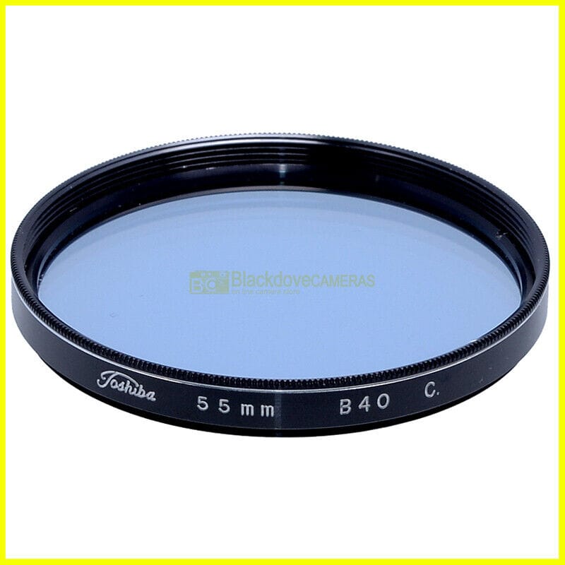 55mm Filtro conversione colore blu B40 Toshiba innesto a vite M55 Blue filter