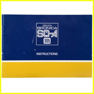 AE Zenza Bronica SQ-A Camera instructions - ENGLISH. User's manual.