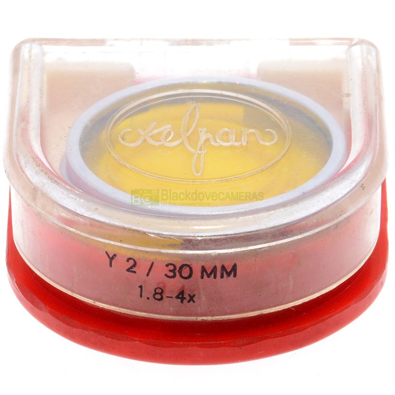 Filtro push-on 30mm. giallo Kelpan.  Yellow Y2 lens filter 1.8-4x. Vintage. - immagine 5
