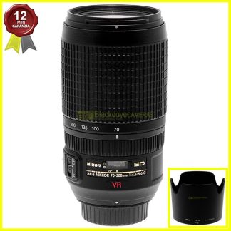 Obiettivo Nikon AF-S zoom Nikkor 70/300mm f4,5-5,6 ED VR G per fotocamere reflex