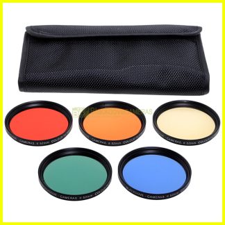 Home page 30 52mm. kit 5 filtri colorati Blackdove-cameras. Rosso Arancione Giallo Verde Blu.