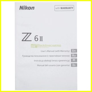 Manuale d'uso Originale Nikon Z6 II - Guida Multilingua EN/RU/PL/ES User manual
