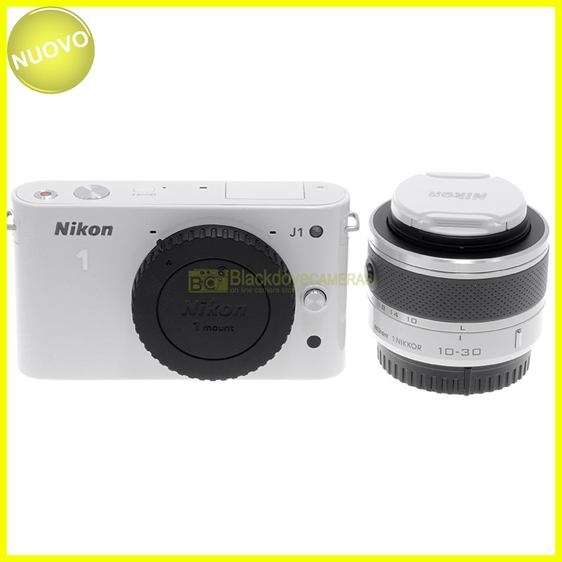 Nikon 1 J1 White Kit con Zoom Nikkor 10-30mm - Mirrorless Bianca