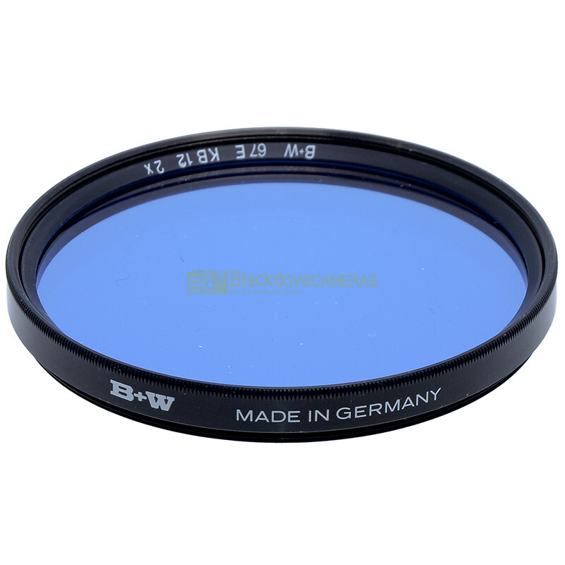 67mm. Filtro colorato Blu KB12 67E 2x B+W innesto a vite M67. Blue filter. B&W - immagine 3