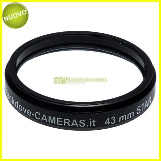 43mm. filtro Stella a 4 punte Blackdove-cameras. Star filter. Cross screen.