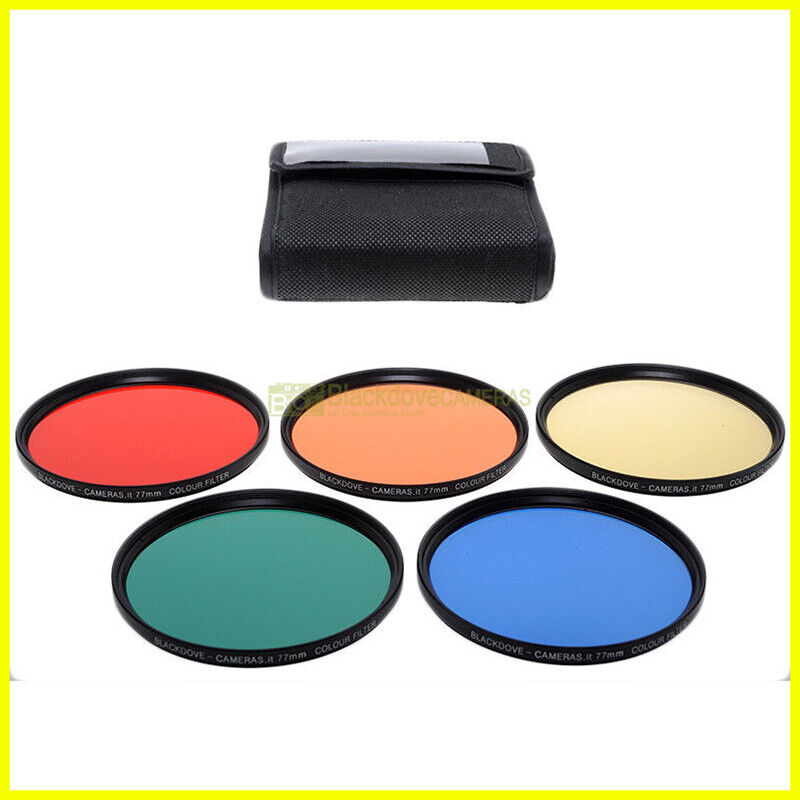 67mm set 5 filtri colorati Blackdove-cameras Rosso Arancione Giallo Verde Blu. 