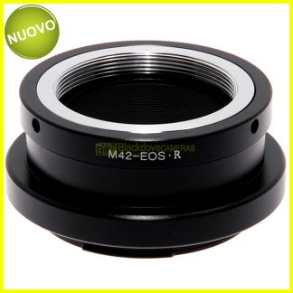 Adattatore per obiettivi M42 su fotocamere Canon EOS R. Anello adapter EF-R