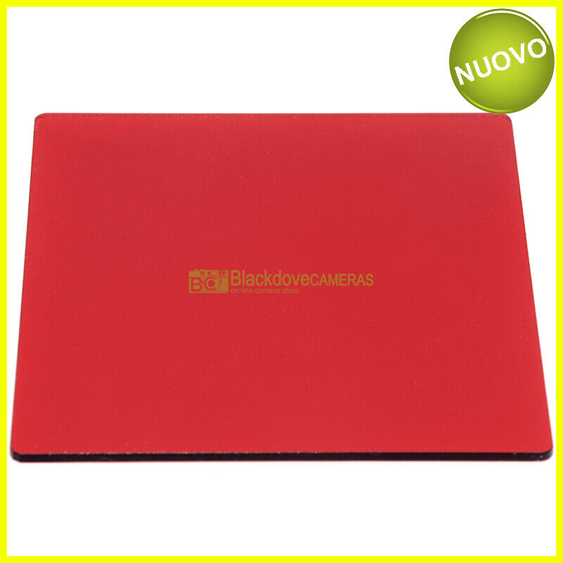 Filtro a lastra tipo Cokin "P" 84x84mm ROSSO. Red square filter P system.