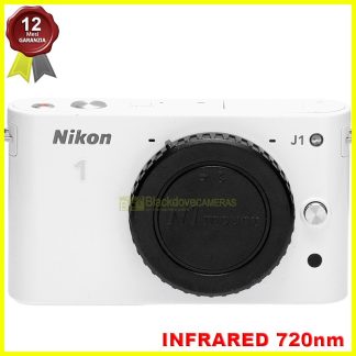 Nikon 1 J1 Body White Fotocamera Modifica Infrarosso 720nm Sensore IR Converted
