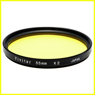 Filtro Fotografico Giallo K2 Vivitar 55mm. Yellow filter Ø55 mm. M55