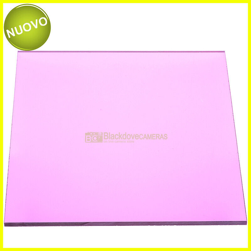 Filtro a lastra tipo Cokin "P" 84x84mm MAGENTA. Magenta square filter P system.