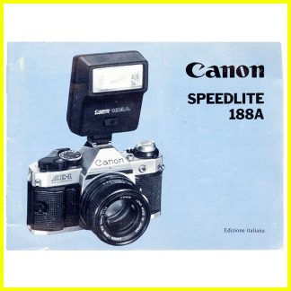 Home page 28 Manuale utente per flash Canon Speedlite 188A. Libretto istruzioni italiano.