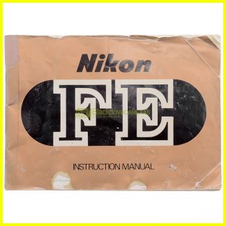 Nikon FE Film Camera operating instruction manual. User guide - english