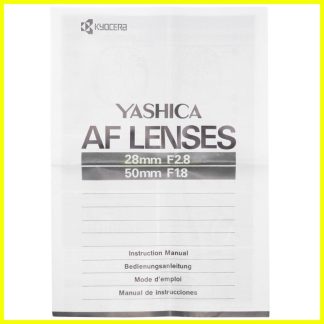Home page 23 Yashica AF Lenses 28mm f/2.8 50mm f/1.8 instruction manual - ENGLISH DE FR ES