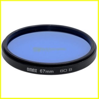 67mm. Filtro di conversione Blu 80B Omax innesto a vite M67. Blue filter.