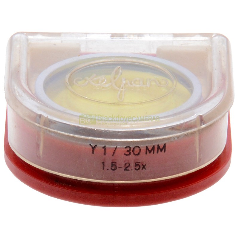 Filtro push-on 30mm. giallo Kelpan.  Yellow Y1 lens filter 1.5-2.5x. Vintage. - immagine 5