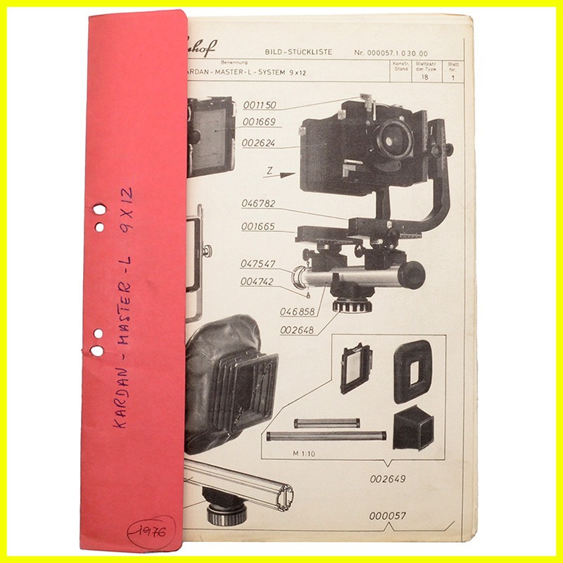 Linhof KARDAN-MASTER L 9×12" BILD-STÜCKLISTE Deutsch - Lista componenti 1 Linhof KARDAN-MASTER L 9×12" BILD-STÜCKLISTE Deutsch - Lista componenti