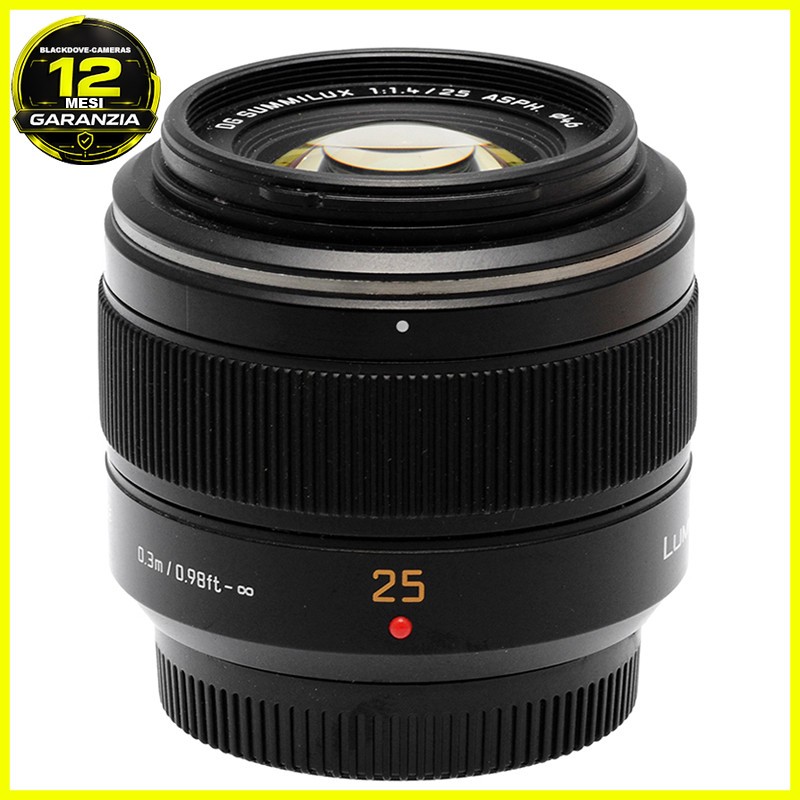 Panasonic Lumix 25mm. f/1.4 Asph. DG Summilux Obiettivo Leica per MFT micro 4/3 1 Panasonic Lumix 25mm. f/1.4 Asph. DG Summilux Obiettivo Leica per MFT micro 4/3