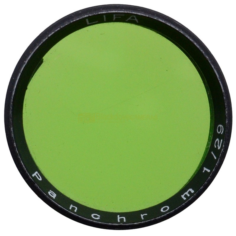 Filtro push-on 29mm. verde LIFA Panchrom 1/29.  Green Vintage lens filter - immagine 3