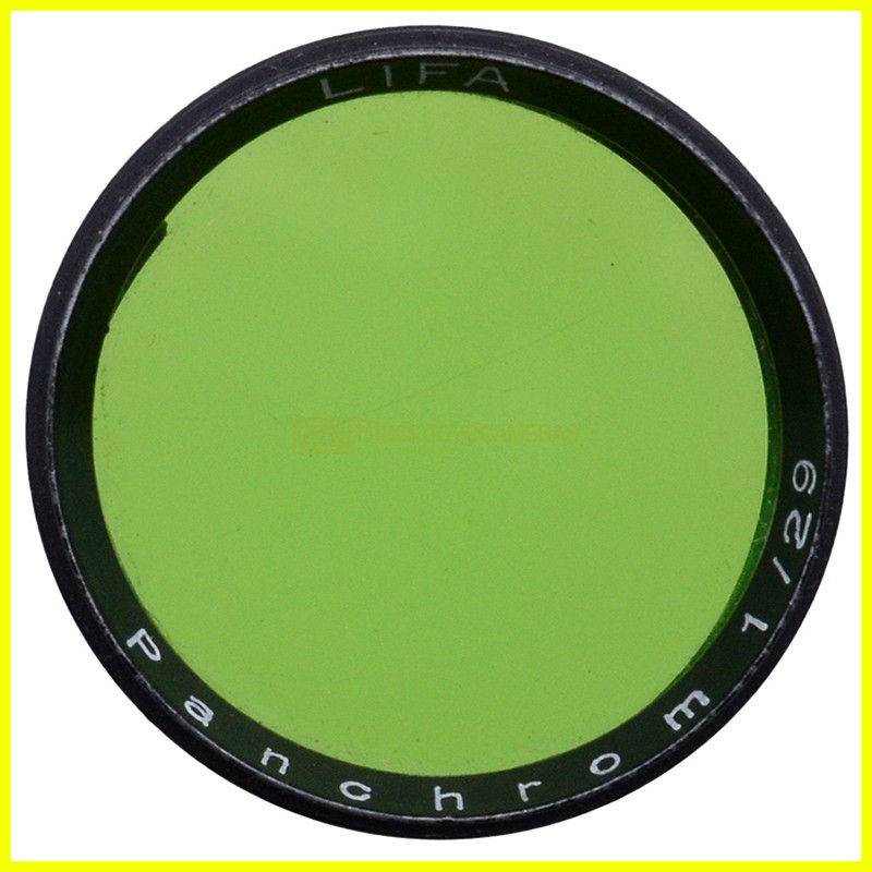 Filtro push-on 29mm. verde LIFA Panchrom 1/29.  Green Vintage lens filter