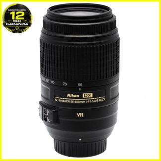 Nikon AF-S DX 55-300mm f/4.5-5.6G ED VR Tele Zoom HB-57 Ottimo Usato